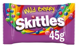 Skittles Chewy Sweets Wild Berry Fruit Flavoured Pouch 45G