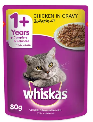 Whiskas 1+ Years Chicken In Gravy Wet Cat Food