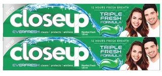 Closeup Menthol Fresh Toothpaste 2X120Ml