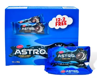 Tiffany Astro Cookies & Cream Biscuits 14X36G
