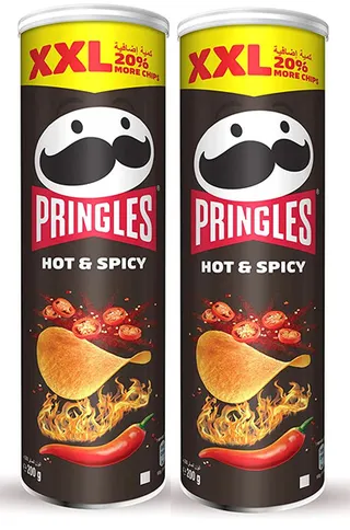 Pringles Hot & Spicy Potato Chips 2X200G