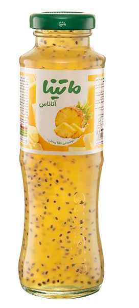 ماتينا شراب الغير مكربن مع الأناناس وبذور الريحان 280 مل