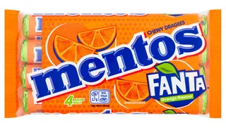 Mentos Fanta Orange Flavor Chewy Dragees 4X37.5G