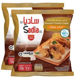 ساديا شرائح دجاج بروستد كلاسيكي مجمد 2X750 جم