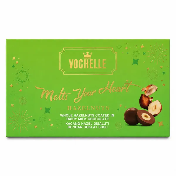 Vochelle Milk Chocolate Coated Hazelnuts Tin 205G
