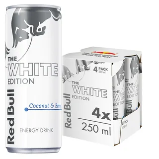 Red Bull Energy Drink, White Edition, Coconut & Berry 250 ml (4 Pack)