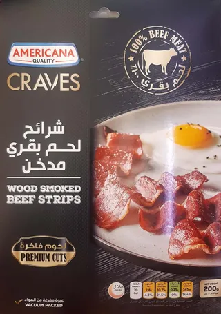 Americana Craves Wood Smoked Beef Strips 200G