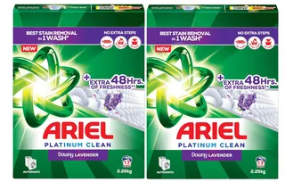 اريال مسحوق غسيل بخلاصة لافندر 2.5X2 كجم