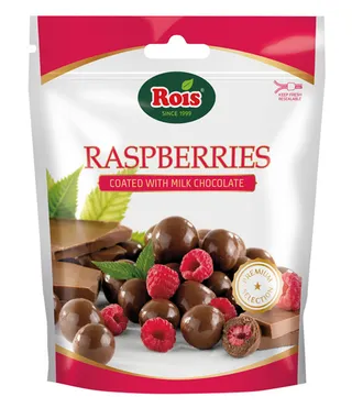 Rois Raspberries Coated With Milk Chocolate 100G