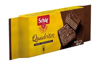 Schar Gluten Free Quadritos Dark Chocolate Wafer 40G