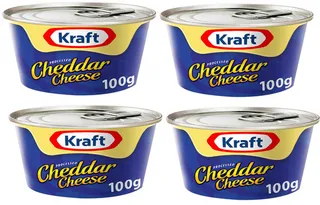 Kraft Low Fat Cheddar Cheese Can 4X100G