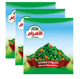 الأهرام خضروات مشكلة مجمدة 400X3 جم