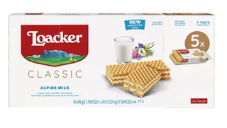 Loacker Classic Alpine Milk Wafers 5X45G