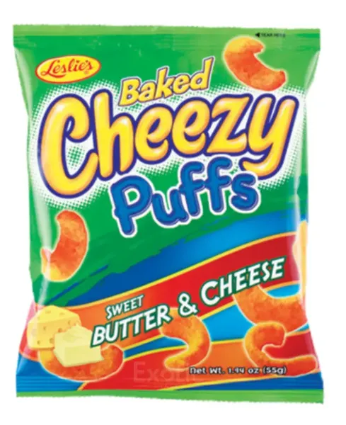 Leslie's Sweet Butter & Cheese Baked Cheezy Puffs 55G
