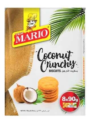 Mario Coconut Crunchy Biscuits 8X90G