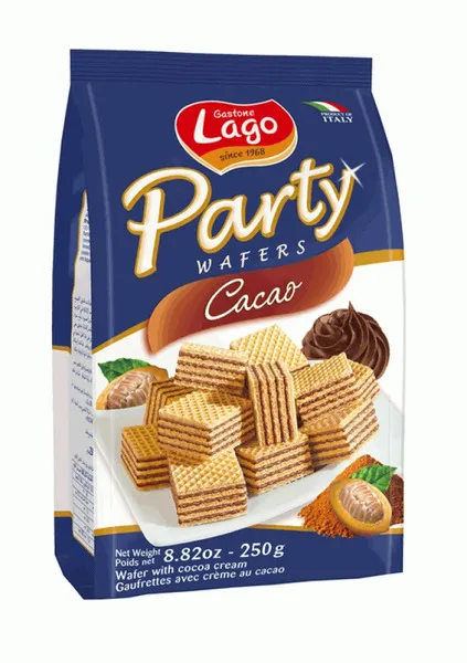 Lago Cocoa Party Wafers  250G