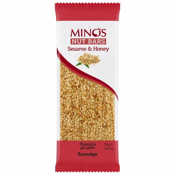 Minos Sesame & Honey Nut Bars 70G