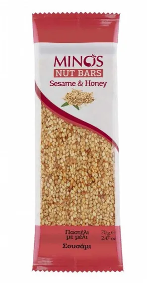 Minos Sesame & Honey Nut Bars 70G