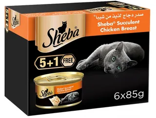 Sheba Succulent Chicken Breast Cat Food 6X85G