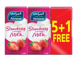 Almarai UHT Premium Strawberry Milk, 6x200ml