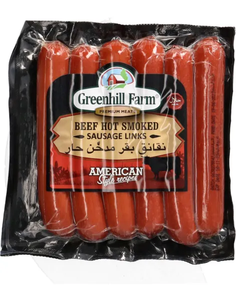 Greenhill Beef Hot Smoked Sausage Links 396G