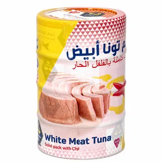 Al Wazzan White Tuna Meat In Chilli 4X160g