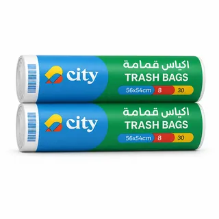 سيتي أكياس قمامة 8 جالون 4X30 قطعة