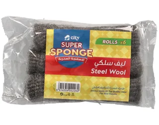 City Super Sponge Steel Wool 6's