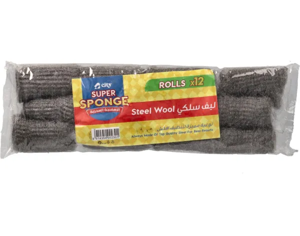 City Super Sponge Steel Wool 12's
