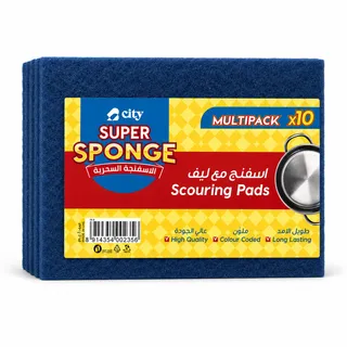 City Super Sponge Scouring Pads 10Pcs