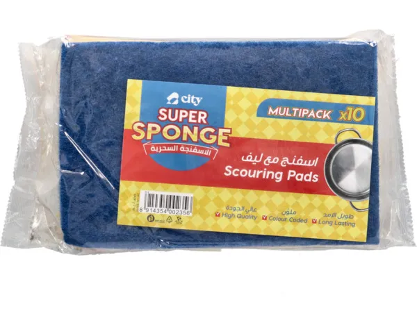 City Super Sponge Scouring Pads 10's
