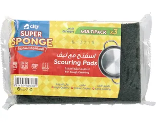 City Super Sponge Green Scouring Pad 3's