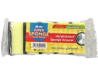 City Super Sponge Sponge With Scourer 5's