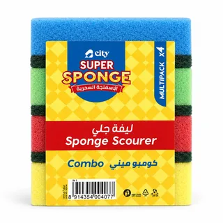 City Super Sponge Scourer 4Pcs