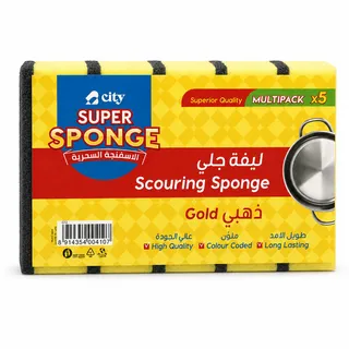 City Super Sponge Gold Scouring Sponge 5Pcs