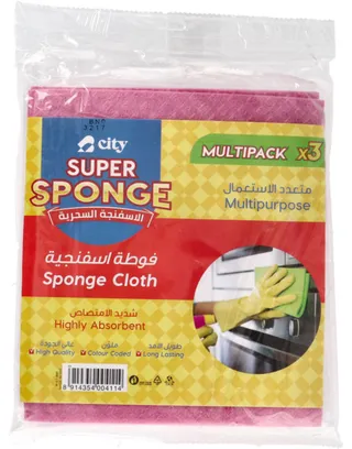 City Super Sponge Multipurpose Sponge Cloth 3's