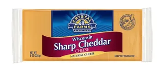 Crystal Farms Wisconsin Sharp Cheddar Cheese  226G