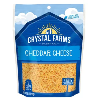 Crystal Farms Finely Shredded Cheddar Cheese 226G