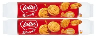 Lotus Biscoff Caramelised Biscuits With Cream Filling 2X150G