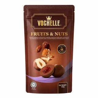 Vochelle Fruits & Nuts Chocolate Bar 100G