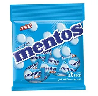 Mentos Mint Flavor Chewy Candy 26's 70.2G