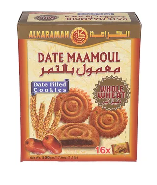 الكرامة كوكيز القمح الكامل بالتمر معمول 500 جم