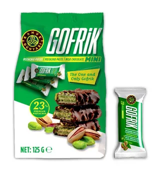 Gofrik Milk Chocolate & Pistachio Wafer 125G