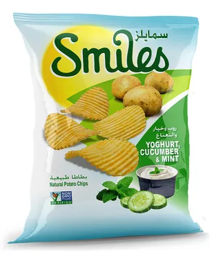 Smiles Yoghurt Cucumber & Mint Natural Potatoe Chips 16G