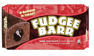 Rebisco Fudge Barr Dark Chocolate Cream Filled Dark Chocolate Cake Bar 38G