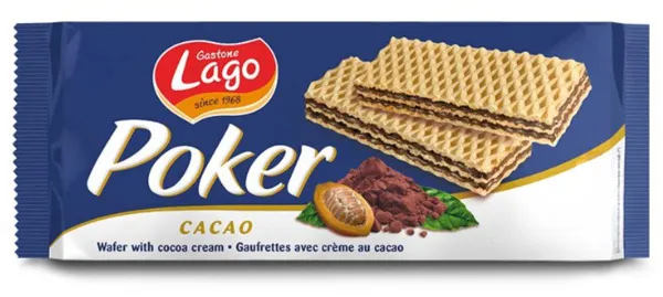 Lago Poker Cocoa Cream Wafer 45G