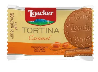 Loacker Tortina Caramel Cookie 21G