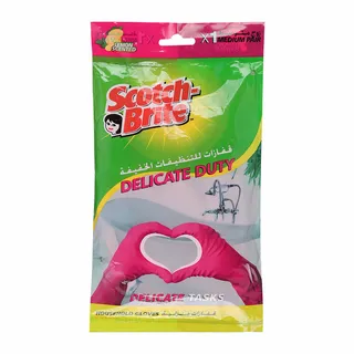 Scotch Brite Delicate Duty Lemon Scented Medium Gloves