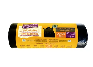 Envirocare Anti Bacterial Biodegradable Garbage Bag Roll 15's