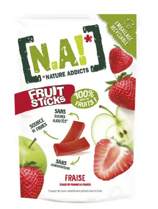 Nature Addicts Vegan Strawberry & Apple Flavor Fruit Sticks 35G